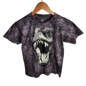 The Mountain Kids Big Face Glow In The Dark Rex T-Shirt Black Gray Size Small